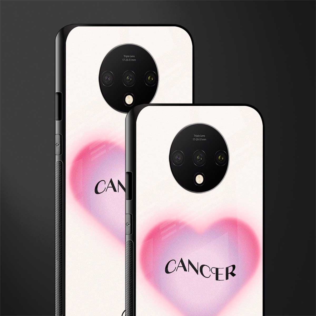 cancer minimalistic glass case for oneplus 7t image-2