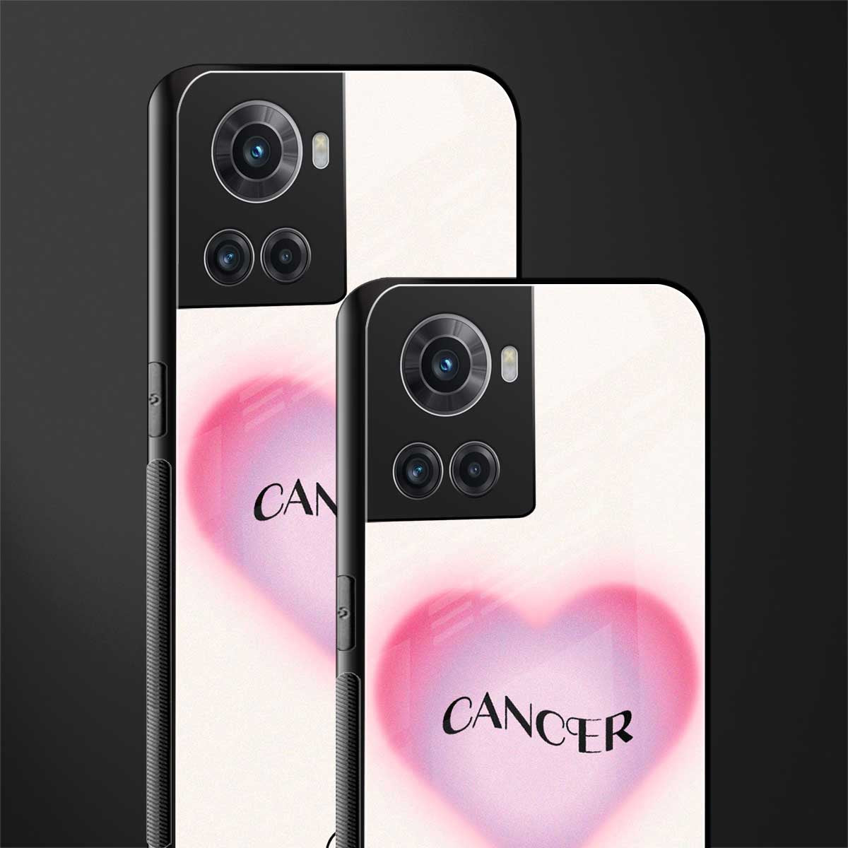 cancer minimalistic back phone cover | glass case for oneplus 10r 5g