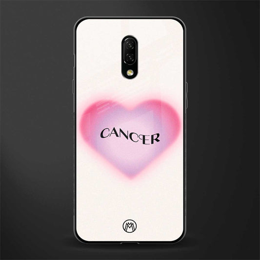 cancer minimalistic glass case for oneplus 7 image