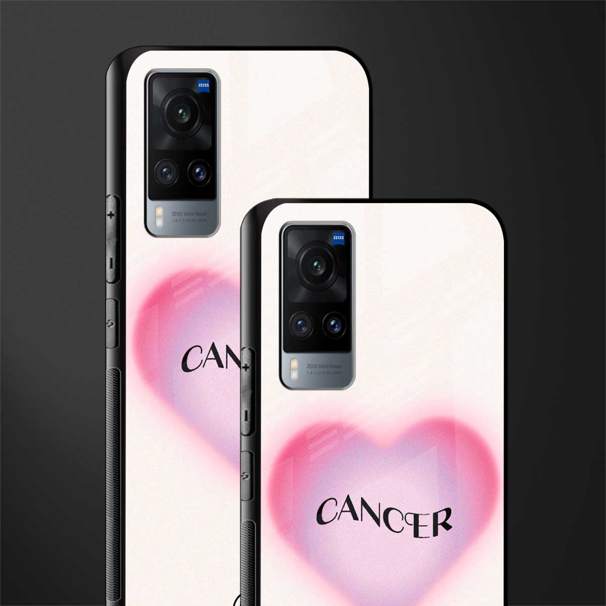 cancer minimalistic glass case for vivo x60 image-2