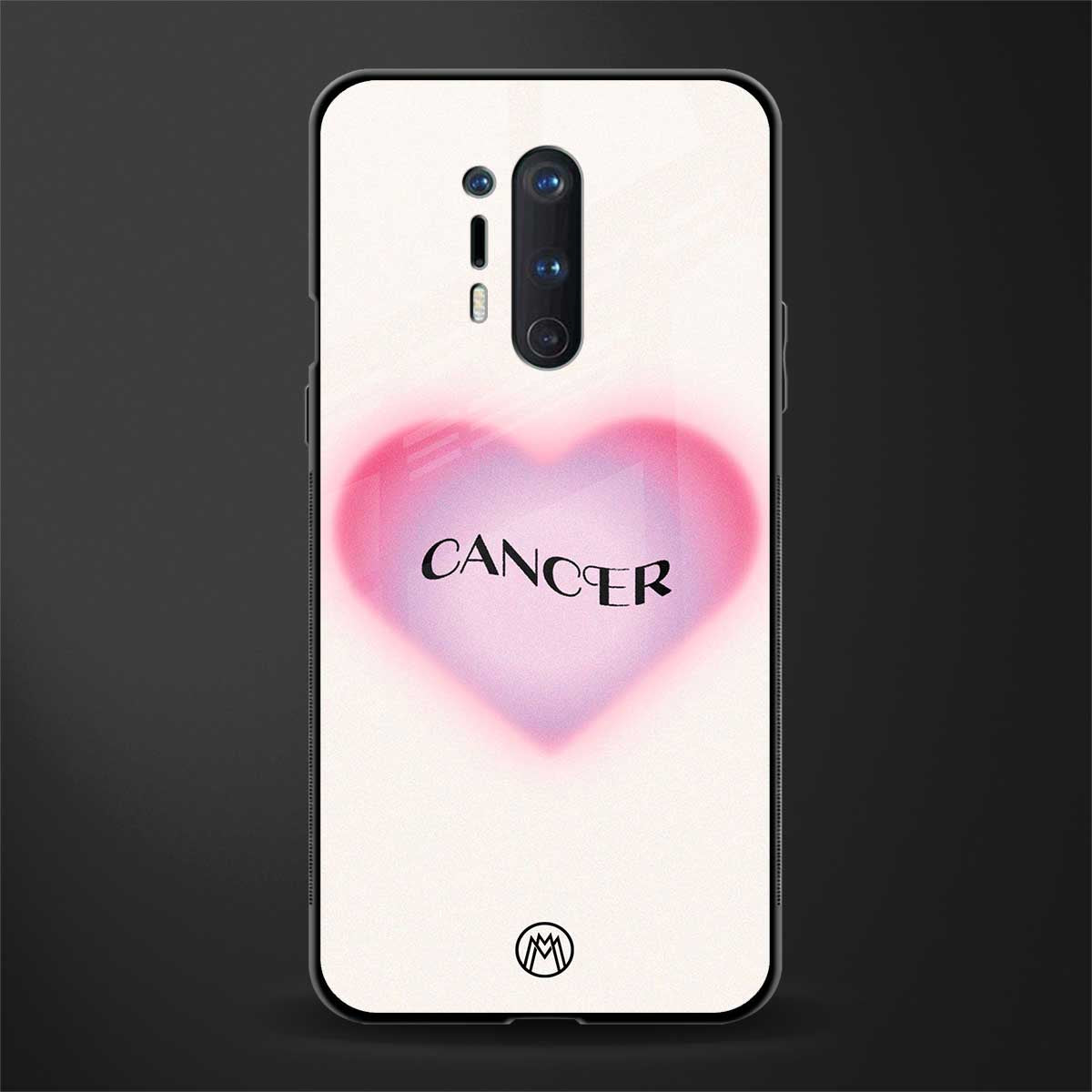 cancer minimalistic glass case for oneplus 8 pro image