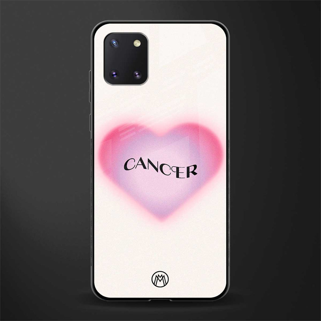 cancer minimalistic glass case for samsung a81 image