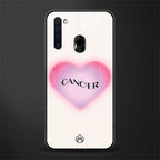 cancer minimalistic glass case for samsung a21 image