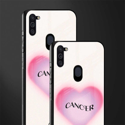 cancer minimalistic glass case for samsung galaxy m11 image-2