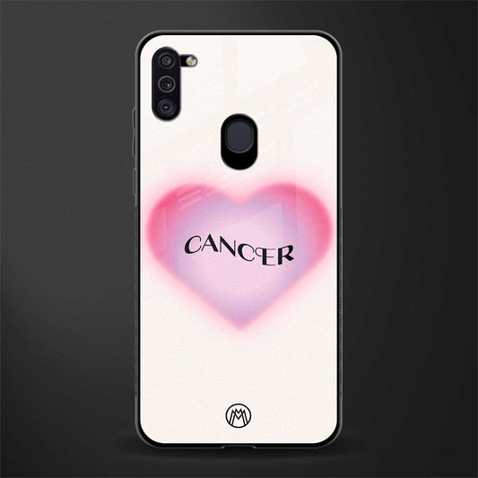cancer minimalistic glass case for samsung a11 image