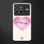 cancer minimalistic glass case for vivo x80 image
