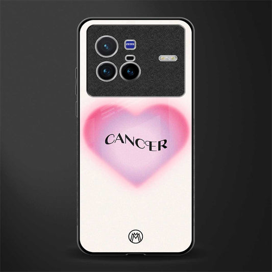cancer minimalistic glass case for vivo x80 image