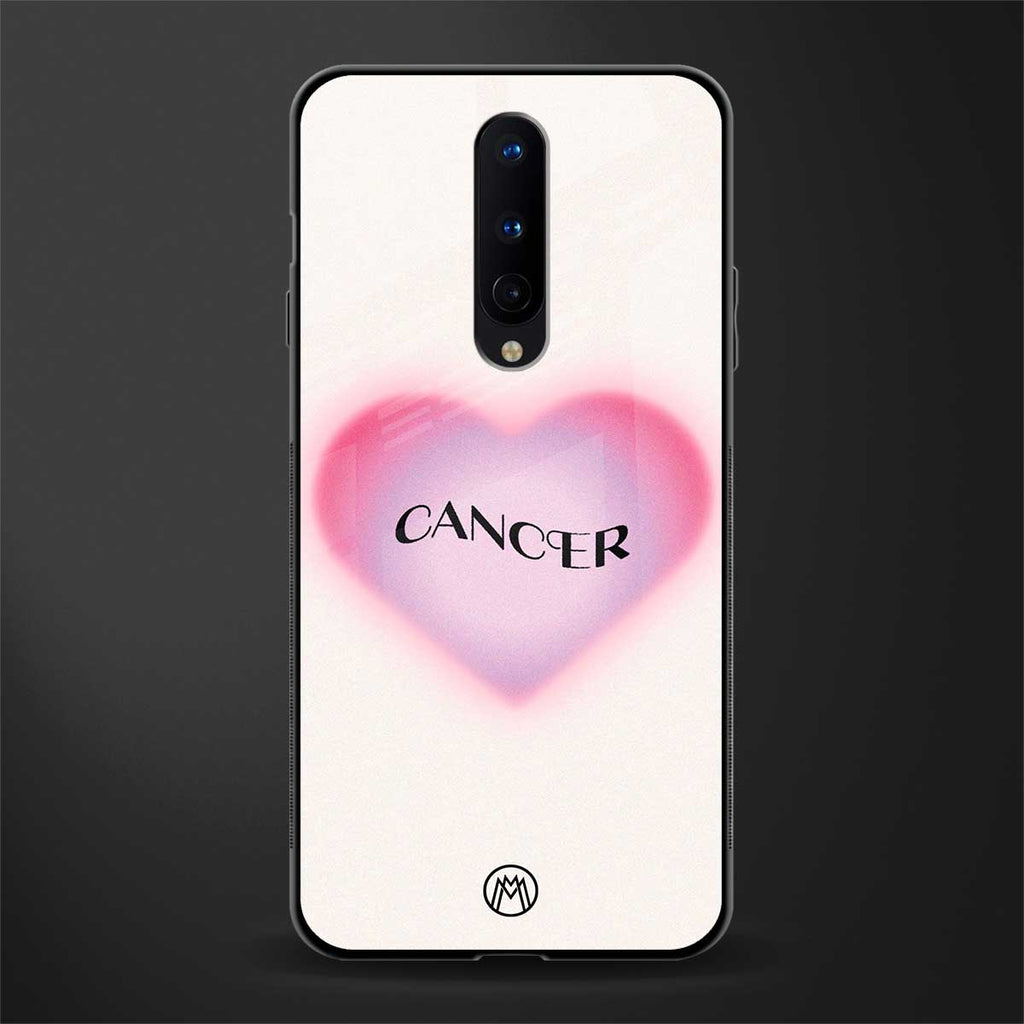 cancer minimalistic glass case for oneplus 8 image