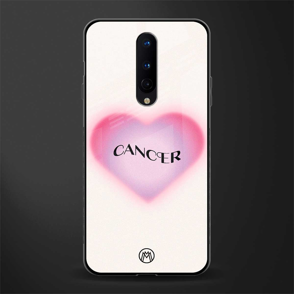 cancer minimalistic glass case for oneplus 8 image