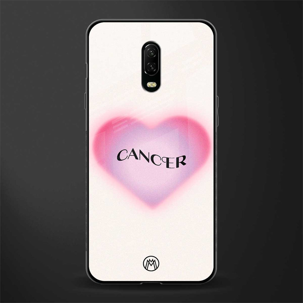 cancer minimalistic glass case for oneplus 6t image