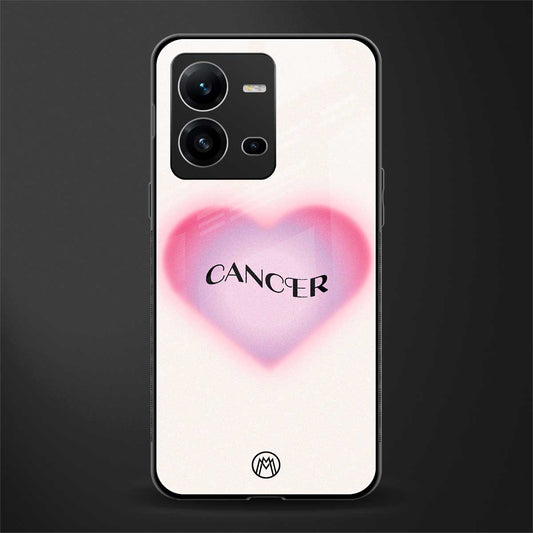 cancer minimalistic back phone cover | glass case for vivo v25-5g