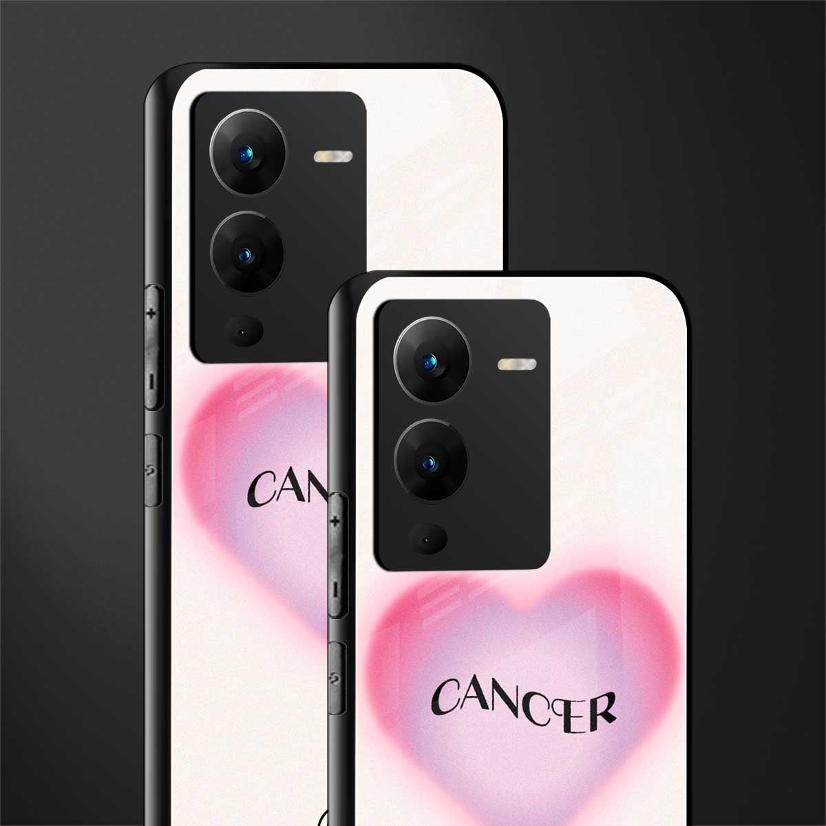 cancer minimalistic back phone cover | glass case for vivo v25 pro 5g