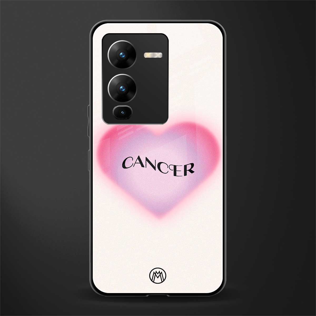 cancer minimalistic back phone cover | glass case for vivo v25 pro 5g