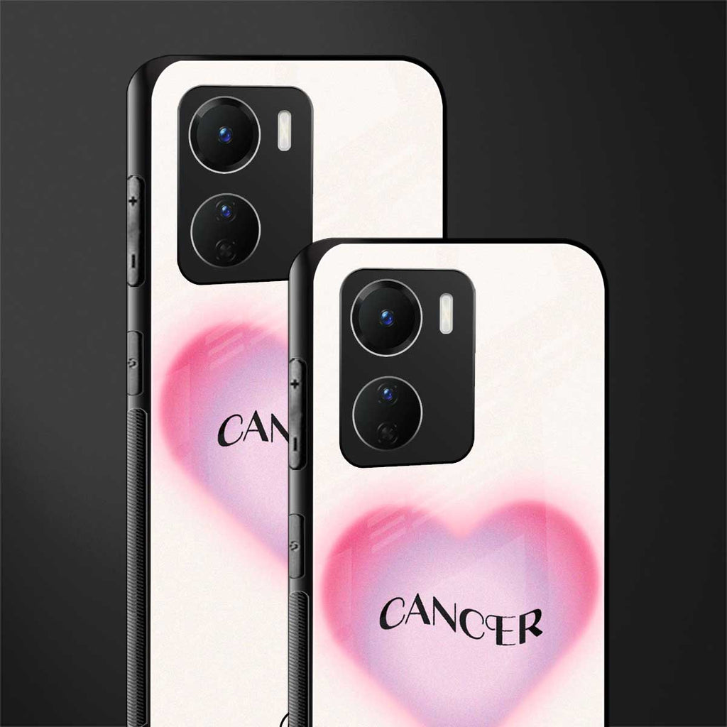 cancer minimalistic back phone cover | glass case for vivo y16