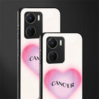cancer minimalistic back phone cover | glass case for vivo y16