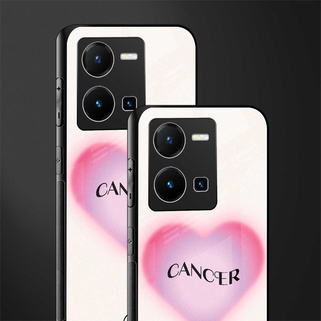 cancer minimalistic back phone cover | glass case for vivo y35 4g