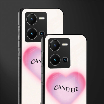 cancer minimalistic back phone cover | glass case for vivo y35 4g