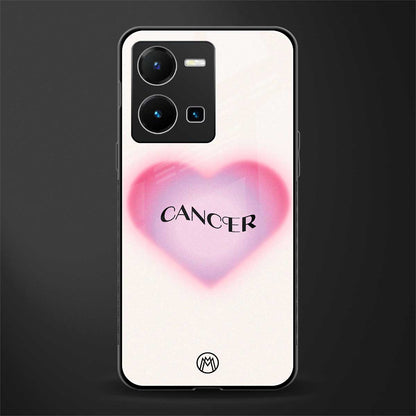 cancer minimalistic back phone cover | glass case for vivo y35 4g