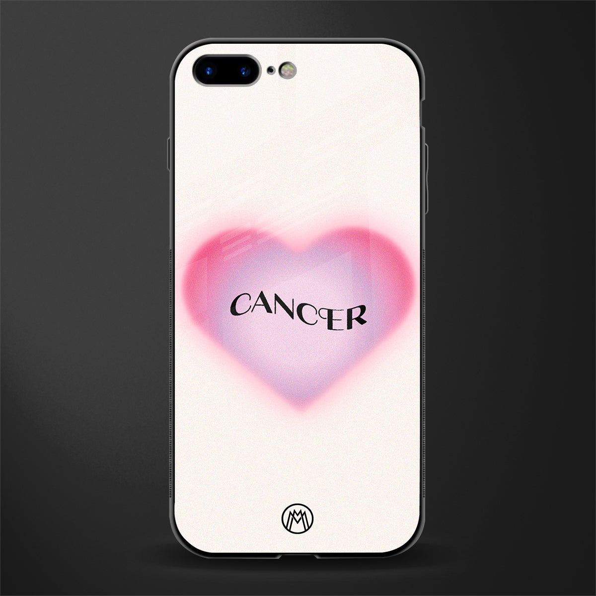 cancer minimalistic glass case for iphone 8 plus image