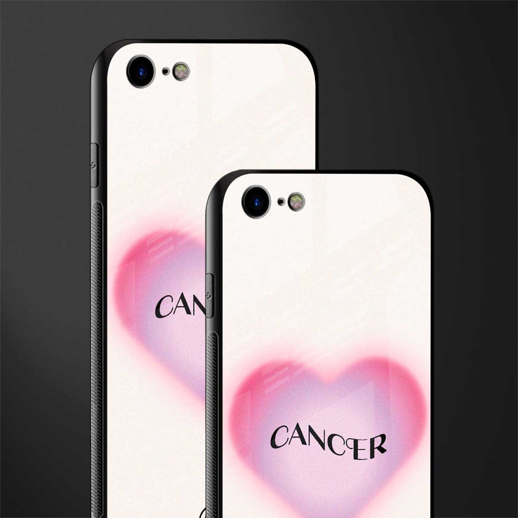 cancer minimalistic glass case for iphone se 2020 image-2