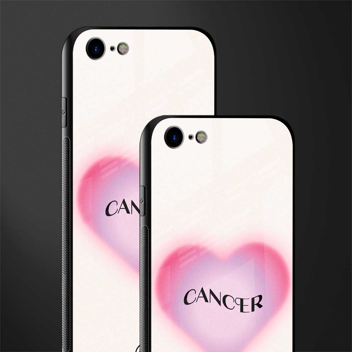 cancer minimalistic glass case for iphone se 2020 image-2