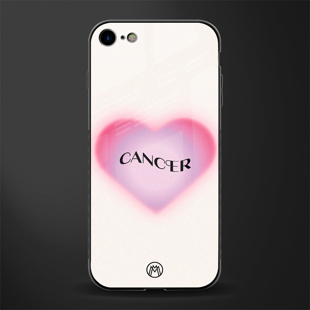 cancer minimalistic glass case for iphone se 2020 image
