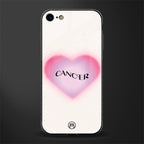 cancer minimalistic glass case for iphone se 2020 image