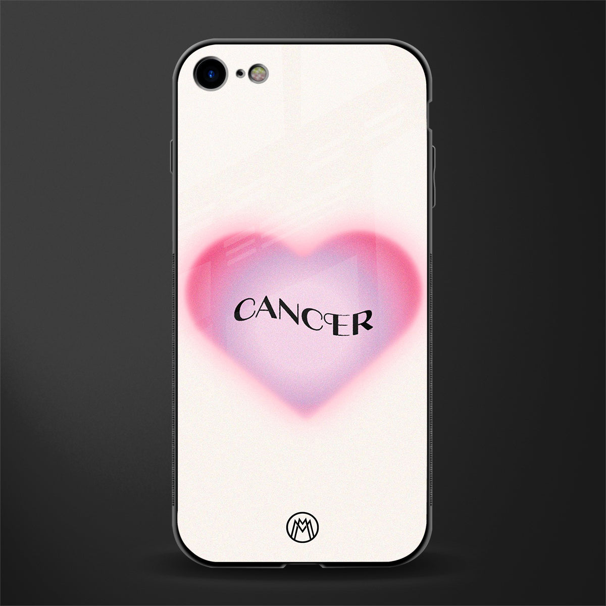 cancer minimalistic glass case for iphone se 2020 image