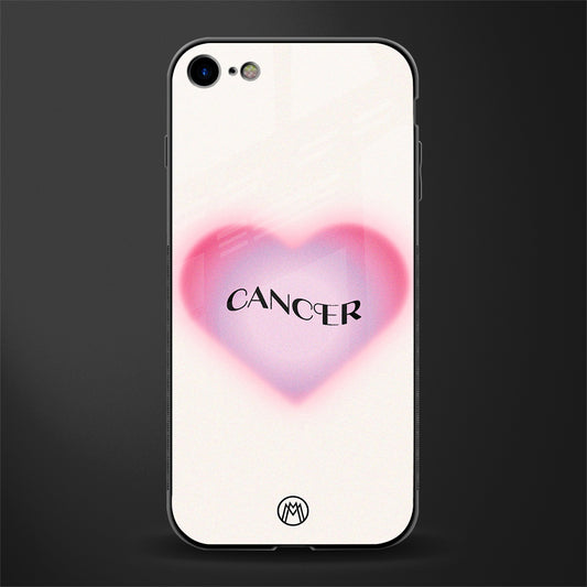 cancer minimalistic glass case for iphone se 2020 image