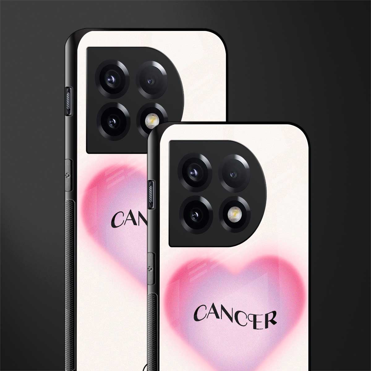 cancer minimalistic back phone cover | glass case for oneplus 11