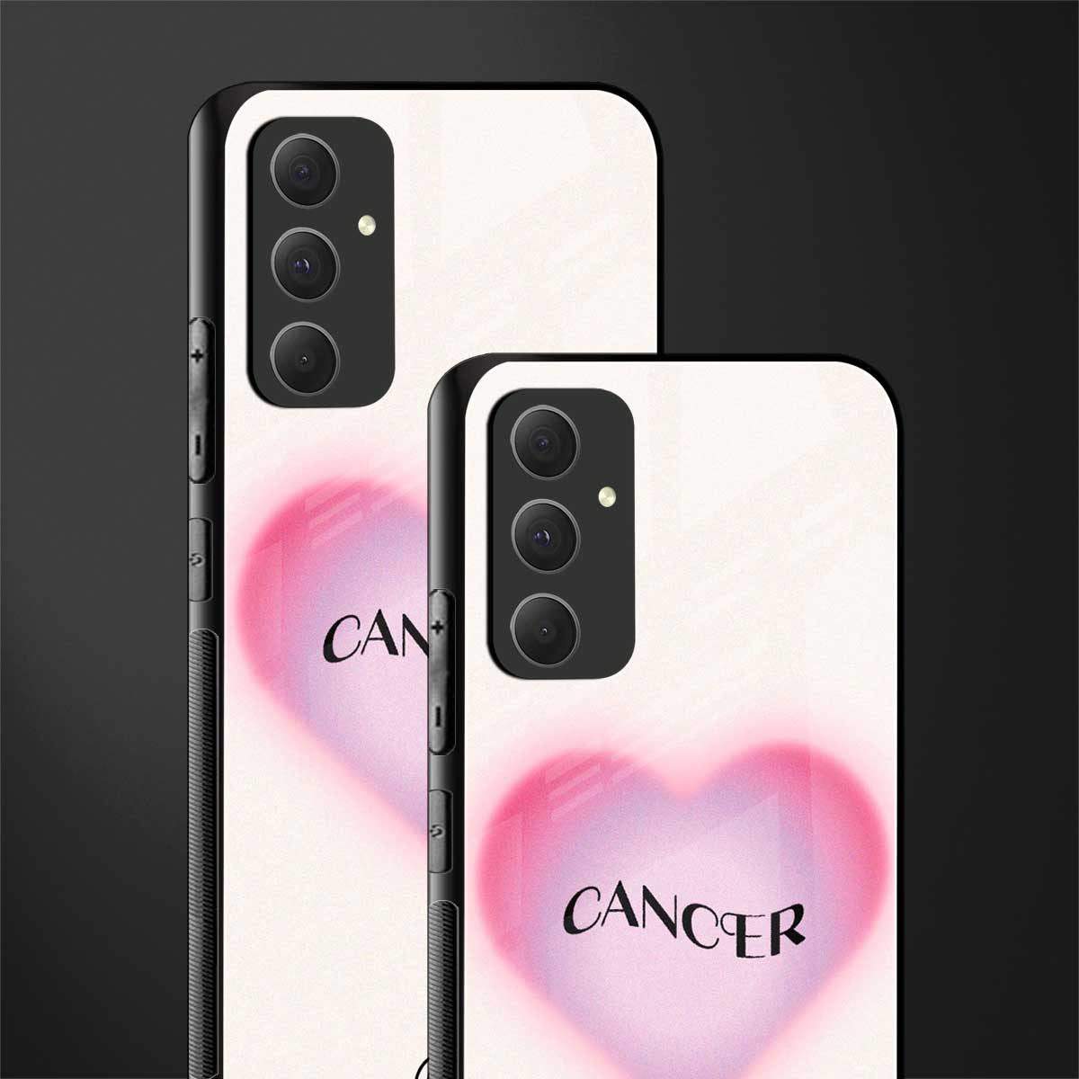 cancer minimalistic back phone cover | glass case for samsung galaxy a54 5g