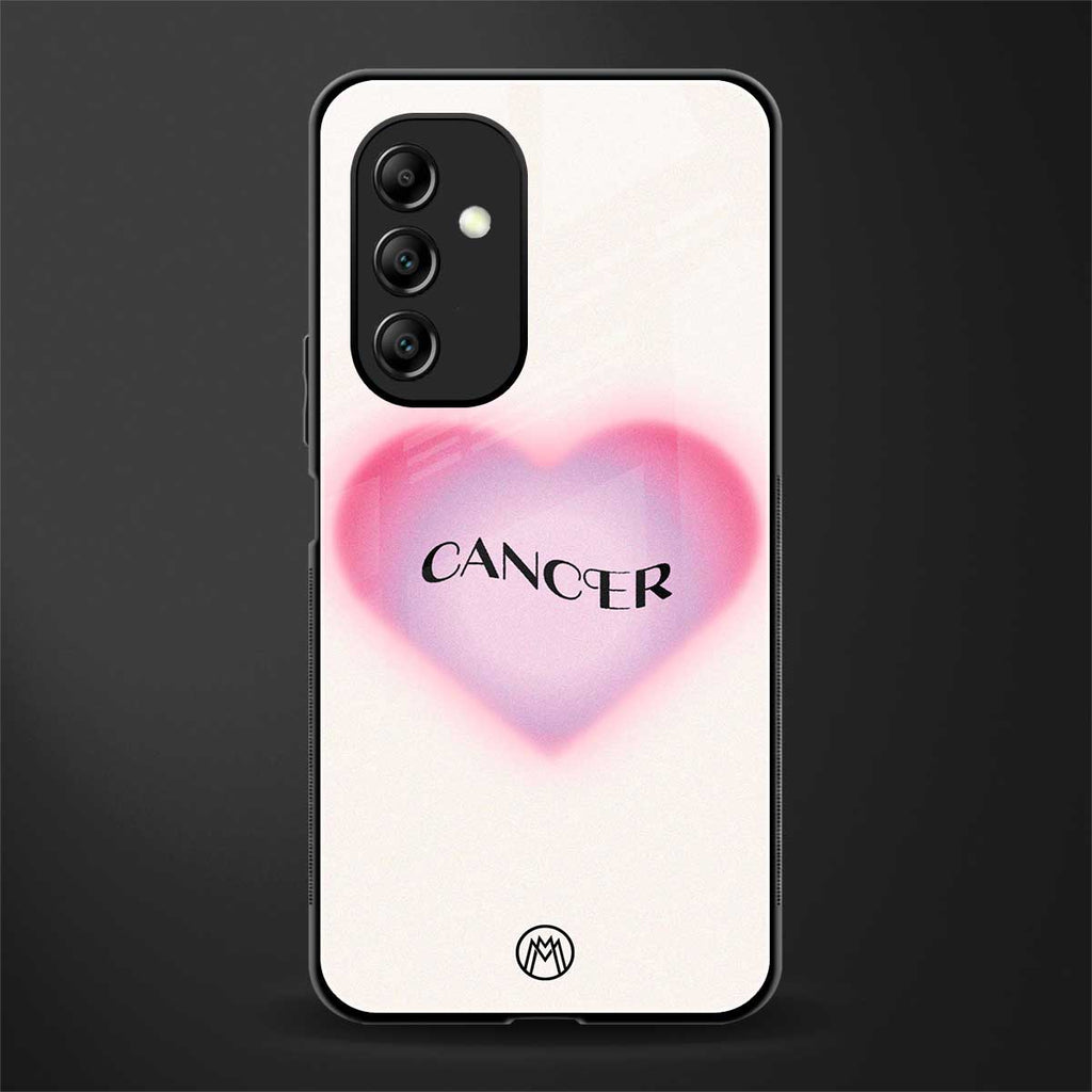 cancer minimalistic back phone cover | glass case for samsung galaxy a14 5g