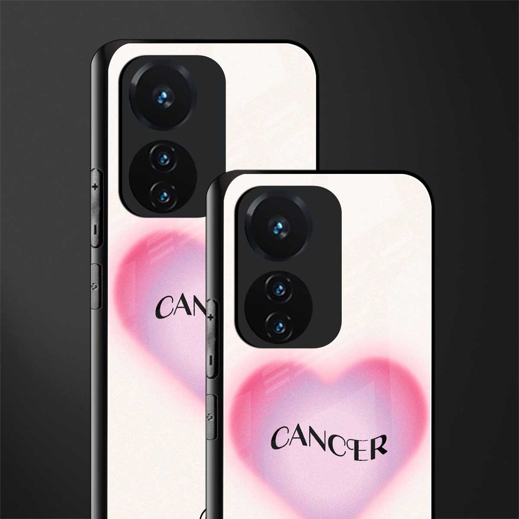 cancer minimalistic back phone cover | glass case for vivo t1 44w 4g