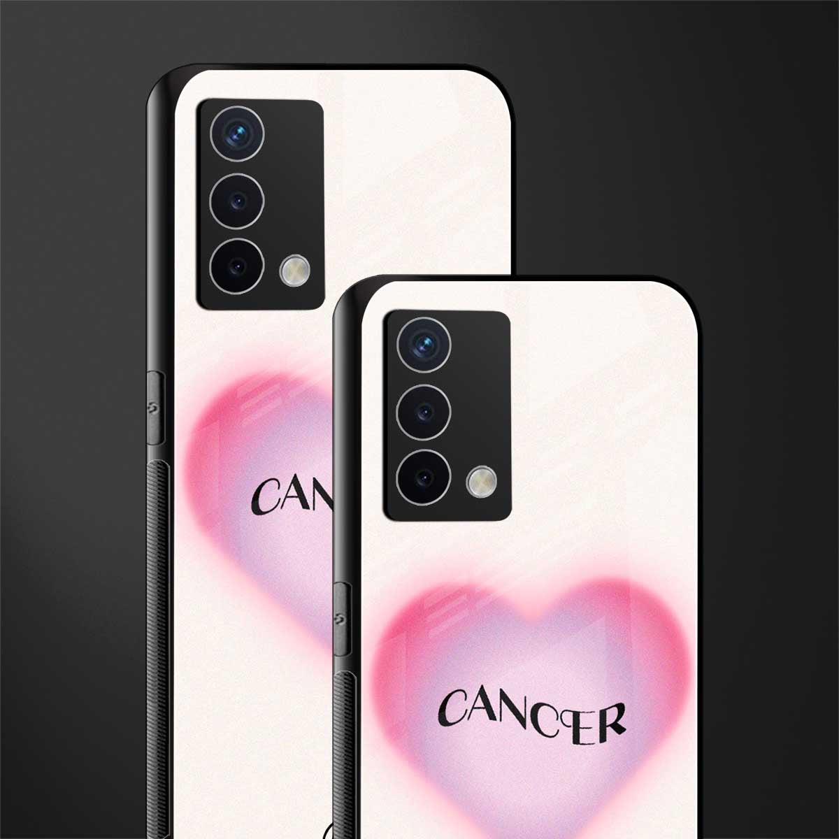 cancer minimalistic back phone cover | glass case for oppo a74 4g