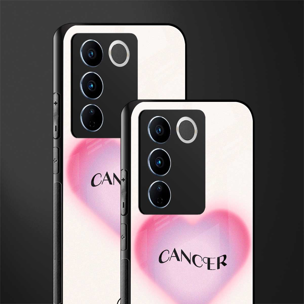 cancer minimalistic back phone cover | glass case for vivo v27 pro 5g
