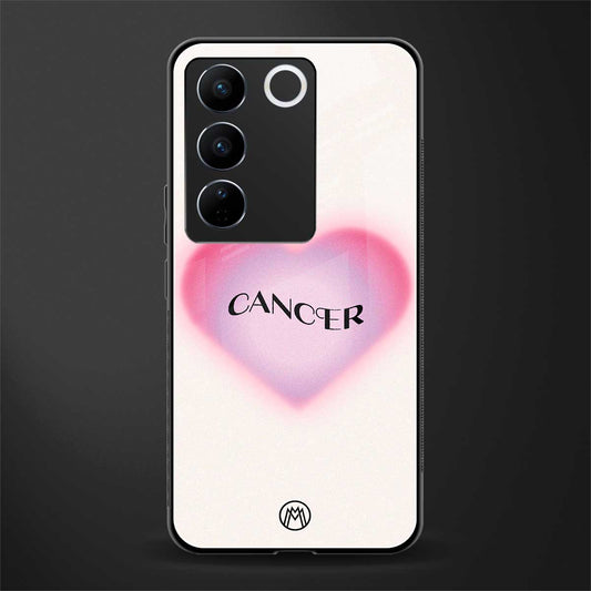 cancer minimalistic back phone cover | glass case for vivo v27 pro 5g