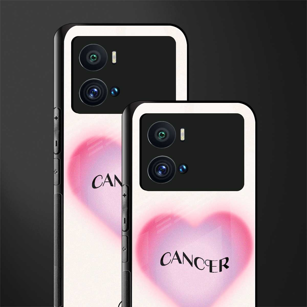 cancer minimalistic back phone cover | glass case for iQOO 9 Pro