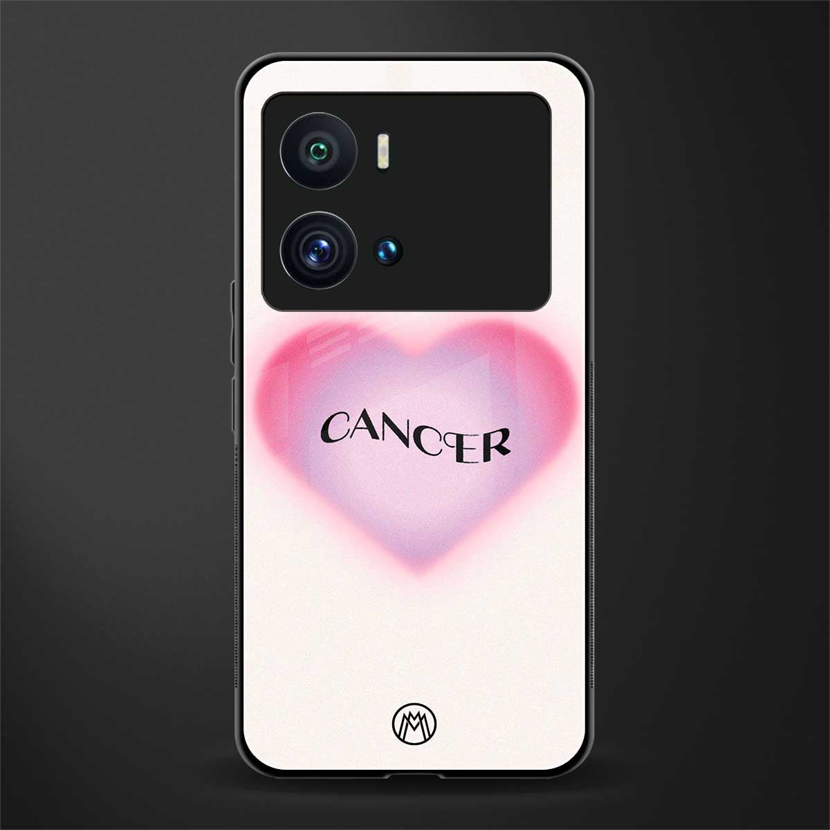 cancer minimalistic back phone cover | glass case for iQOO 9 Pro