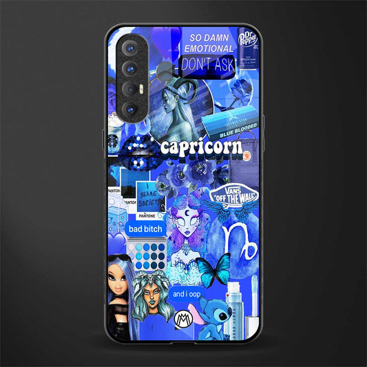 capricorn aesthetic collage glass case for oppo reno 3 pro image