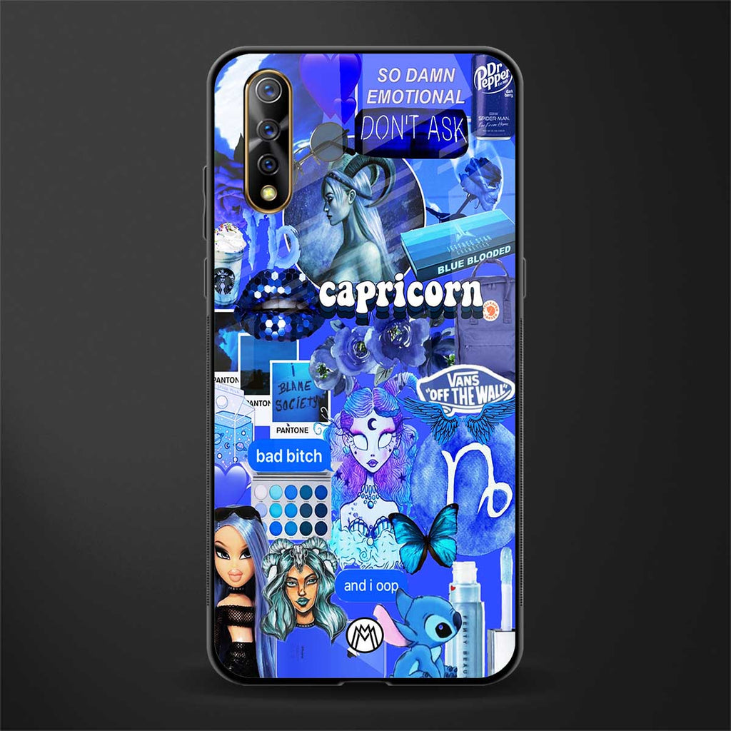 capricorn aesthetic collage glass case for vivo s1 image