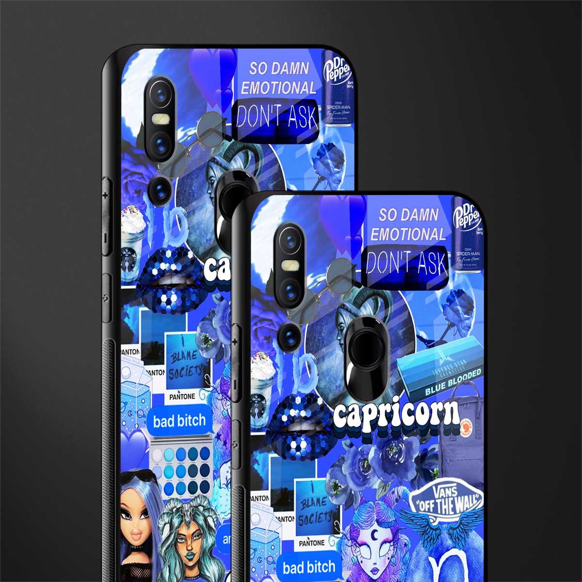 capricorn aesthetic collage glass case for vivo v15 image-2