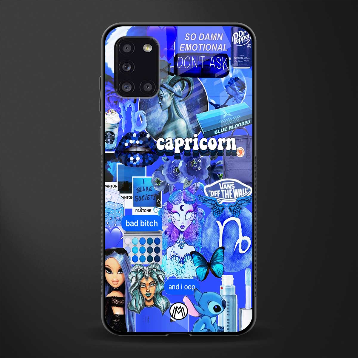 capricorn aesthetic collage glass case for samsung galaxy a31 image