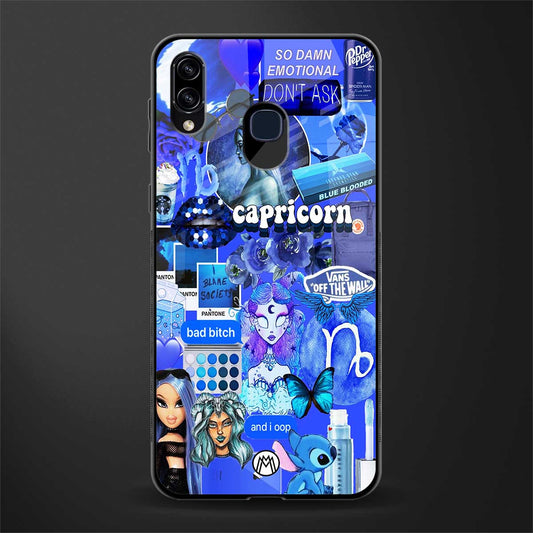 capricorn aesthetic collage glass case for samsung galaxy a20 image
