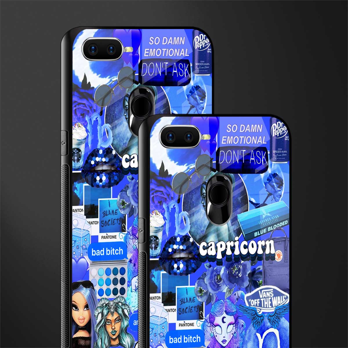 capricorn aesthetic collage glass case for oppo a7 image-2