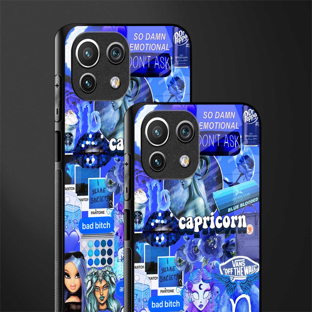 capricorn aesthetic collage glass case for mi 11 lite image-2