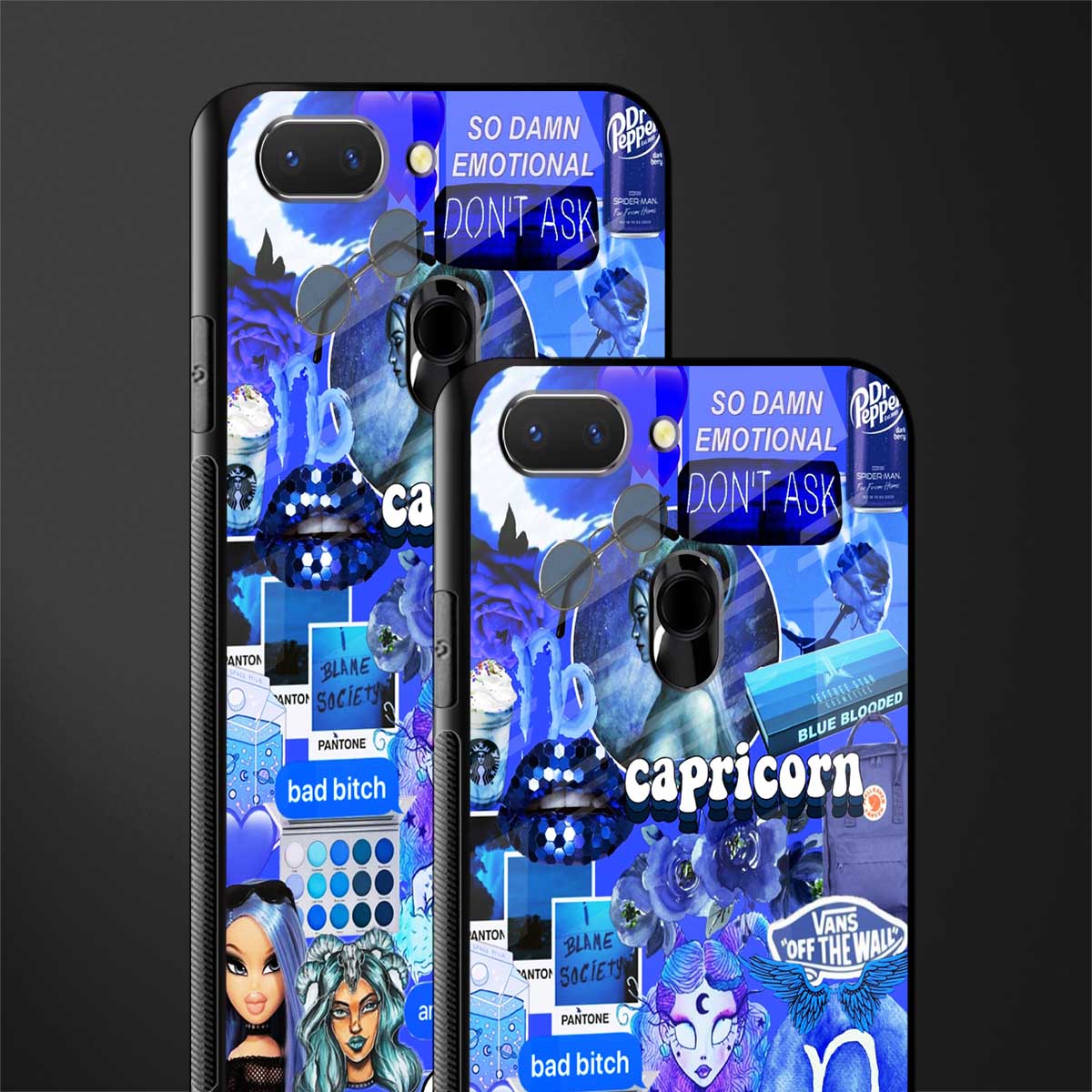 capricorn aesthetic collage glass case for oppo a5 image-2