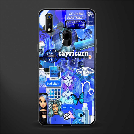 capricorn aesthetic collage glass case for realme 3 pro image