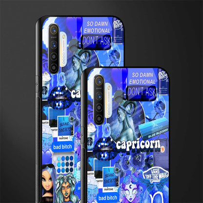 capricorn aesthetic collage glass case for realme x2 image-2