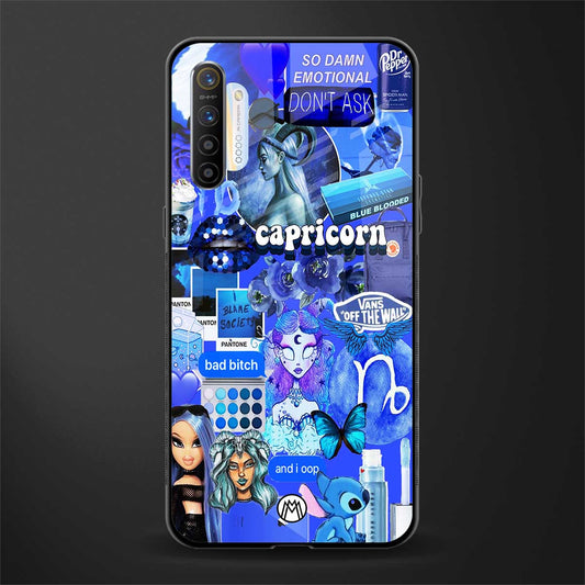 capricorn aesthetic collage glass case for realme xt image