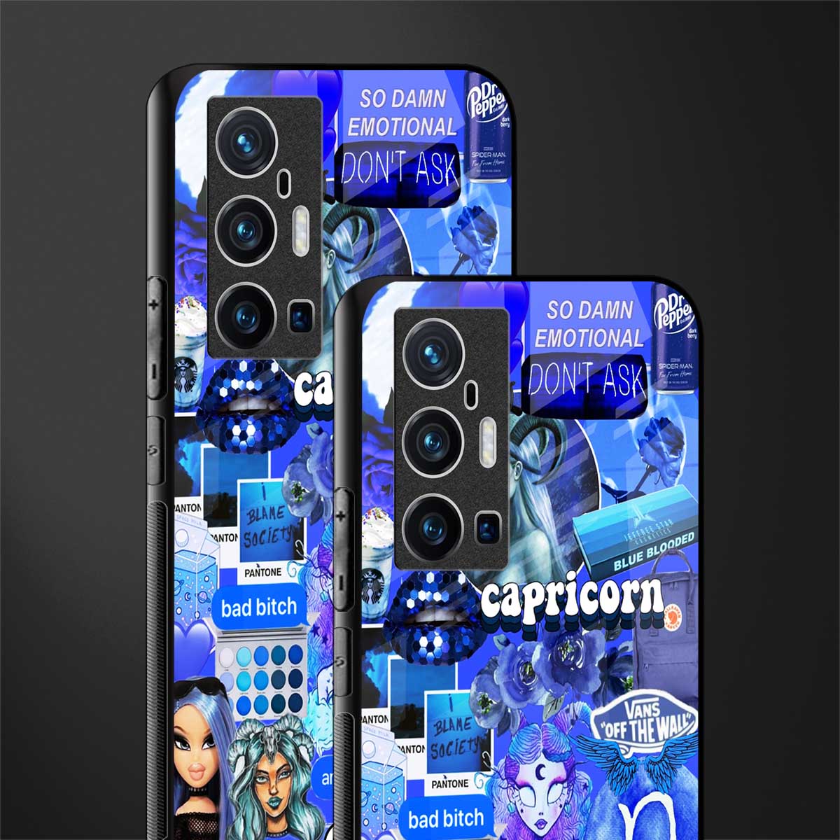 capricorn aesthetic collage glass case for vivo x70 pro plus image-2